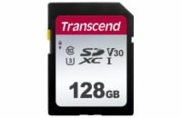 TRANSCEND SDXC karta 128GB 300S, UHS-I U3 V30 (R:100W:25 MB/s)
