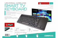 Omega OKB004BCZ OMEGA bezdrátová CZ klávesnice s touch padem pro smart TV, černá