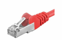 PREMIUMCORD Patch kabel CAT6a S-FTP, RJ45-RJ45, AWG 26/7 10m červená