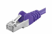 PREMIUMCORD Patch kabel CAT6a S-FTP, RJ45-RJ45, AWG 26/7 1,5m fialová