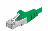 PREMIUMCORD Patch kabel CAT6a S-FTP, RJ45-RJ45, AWG 26/7 1,5m zelená