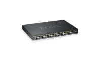 Zyxel GS1920-48HPV2 52-port Gigabit WebManaged PoE Switch, 48x gigabit RJ45, 4x gigabit RJ45/SFP, 2x SFP, 375W pro PoE