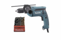 Makita HP1641K1X Příklepová vrtačka s kufrem,rychlosklíčidlo 1,5-13mm,680W