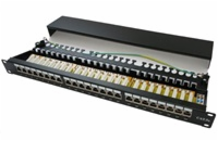 XtendLan XL-PP19-24C5ESD-LED XtendLan Patch panel 19", 24 portů, stíněný, C5E,dual, 2xAu, s LED vyhledáváním