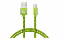 Swissten Datový Kabel Textile Usb / Micro Usb 1,2 M Zelený