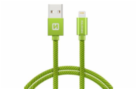 Swissten Datový Kabel Textile Usb / Lightning 2,0 M Zelený