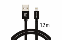 Swissten Datový Kabel Textile Usb / Lightning 1,2 M Černý