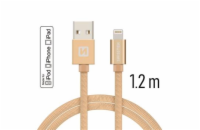 Swissten Datový Kabel Textile Usb / Lightning Mfi 1,2 M Zlatý