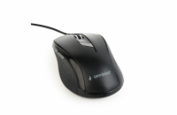 GEMBIRD MUS-6B-01 optical mouse 1600DPI USB Black 1.35m cable length