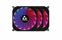 Chieftec 3er-RGB (Tornado) 3er Pack CF-3012-RGB CHIEFTEC sada ventilátorů Tornado / 3x 120mm fan / RGB LED / RGB ovladač / Dálkové ovládání / ultratichý 16 dBa