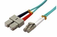 Optický patch cord Duplex LC-SC 50/125 0,25m MM OM4