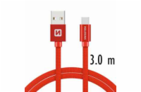 Swissten Datový Kabel Textile Usb / Usb-C 3,0 M Červený