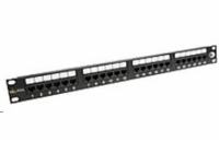 Solarix Patch panel 24 x RJ45 CAT6 UTP 350 MHz černý 1U SX24-6-UTP-BK