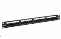 Solarix 19" Patch panel 24 x RJ45 CAT5E UTP 150 MHz černý 1U,  SX24-5E-UTP-BK