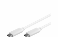 PremiumCord USB-C/male - USB-C/male, bílý, 1m