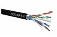 Solarix Kabel FTP PE drát c6 venkovní, 500m/špulka černý, SXKD-6-FTP-PE