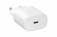 Samsung cestovní nabíječka EP-TA800XWE, Quickcharge 25W, kabel USB-C, bílá