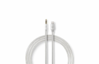 NEDIS PROFIGOLD Apple Lightning 8pin kabel s adaptérem/ Apple Lightning zástrčka – 3,5 mm jack zástrčka/ nylon/ BOX/ 1m