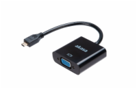 Akasa AK-CBHD21-15BK AKASA adaptér Micro HDMI na VGA, 15cm, 1080p