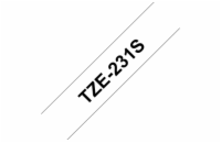 TZE-231S,  černá/bílá, 12mm