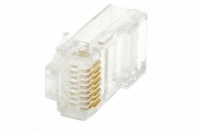 Konektor UTP RJ45 (8p8c), Cat6, 50µm, drát - 100 ks