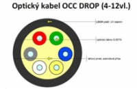 XtendLan FO kabel, 9/125, 8c, DROP, 3,7mm LS0H, černý, G.657A, 1000N, 1km cívka s konektory