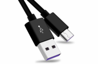 PremiumCord Kabel USB 3.1 C/M - USB 2.0 A/M, Super fast charging 5A, černý, 2m