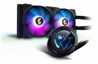 GIGABYTE AORUS WATERFORCE X 280 All-in-one Liquid Cooler with Circular LCD Display RGB Fusion 2.0 Triple 140mm ARGB