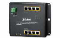 Planet WGS-4215-8P2S plochý L2/L4 switch, 8x1Gb, 2x1Gb SFP, 8x PoE 802.3at 200W, 48-56VDC, -40~75°C, IP30, fanless