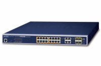 Planet GS-4210-16UP4C L2 switch, 20x1Gb, 4x1Gb SFP, 16x PoE 802.3bt 400W