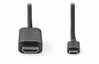 NEDIS kabelový adaptér USB 3.2 Gen 1/ USB-C zástrčka - HDMI zásuvka/ kulatý/ černý/ 1m