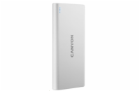 CANYON powerbanka PB-108W,10000mAh Li-pol,Input 5V (MicroUSB/Lightning - Apple),Output 5V (2xUSB-A),bílá