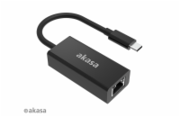 Akasa AK-CBCA29-15BK AKASA redukce USB-C na RJ45 (Ethernet), 2.5Gbps, 15cm