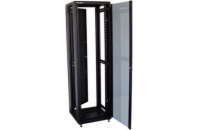 XtendLan 32U/600x600 stojanový, černý, skleněné dveře, plná záda