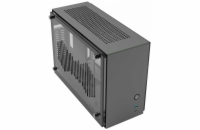 Zalman skříň M2 Mini / mini tower / ITX / 80 mm fan / USB 3.0 / USB 3.1 / riser card / prosklené bočnice / antracitová