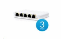 Ubiquiti USW-FLEX-MINI-3 UBNT UniFi Switch USW-Flex-Mini-3, 3-pack [5xGigabit, 1xPoE In]