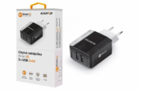 Aligator CHS0002 Chytrá síťová nabíječka ALIGATOR 3.4A, 2xUSB, smart IC, černá