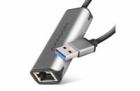 AXAGON ADE-25R USB-A 3.2 Gen 1 - 2.5 Gigabit Ethernet síťová karta, Realtek 8156, auto install, šedá