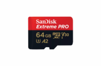 SanDisk micro SDXC karta 64GB Extreme PRO (200 MB/s Class 10, UHS-I U3 V30) + adaptér