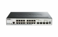 D-Link DGS-1510-20 D-Link DGS-1510-20 20-Port Gigabit Stackable SmartPro Switch, 16x gigabit RJ45, 2x 10G SFP+ port, 2x SFP port