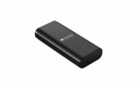 CANYON powerbanka PB-103, 10000mAh Li-poly, Input 5V/2A, Output 5V/2.1A, Smart IC, USB kabel 0.25m, černá