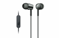 Sony MDREX155AP, černá sluchátka řady EX s ovladačem na kabelu