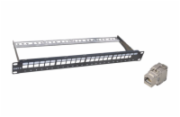 XtendLan XL-PP19-16C6AS-B XtendLan Patch panel 19", 16 portů CAT6A, stíněný, s keystone