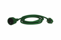 Prodlužovací kabel 5m / 1 zásuvka / zelený / PVC / 1mm2