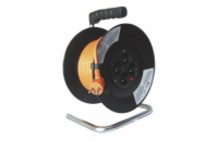 Solight prodlužovací přívod na bubnu, 4 zásuvky, 20m, oranžový kabel, 3x 1,5mm2