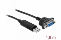 Delock Adaptér z rozhraní USB 2.0 na sériové rozhraní RS-232 s kompaktním krytem sériového konektoru