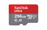 Paměťová karta SanDisk Ultra microSDXC 256 GB 150 MB/s A1 Class 10 UHS-I, s adaptérem SD