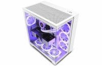 NZXT skříň H9 Flow dvoukomorová ATX / 4x120mm fan / až 10xfan / perforovaný top / proskl. bočnice, front / bílá