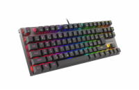 Genesis herní mechanická klávesnice THOR 303/TKL/RGB/Outemu Red/Drátová USB/CZ-SK layout/Černá