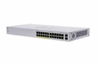 Cisco switch CBS110-24PP (24xGbE, 2xGbE/SFP combo, 12xPoE+, 100W, fanless) - REFRESH